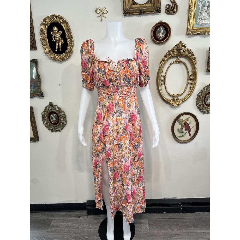 Los Angeles Atelier / & Other Stories Floral Print Midi Dress Size 10